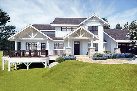 Bungalow Craftsman Elevation of Plan 69784