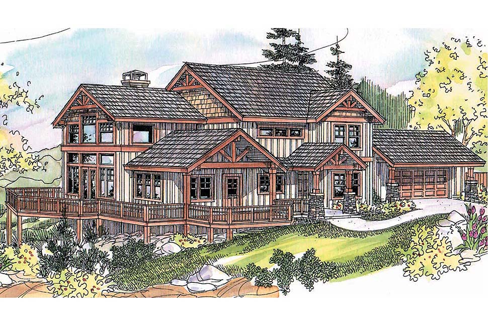 Bungalow, Craftsman Plan with 2727 Sq. Ft., 3 Bedrooms, 3 Bathrooms, 2 Car Garage Picture 4