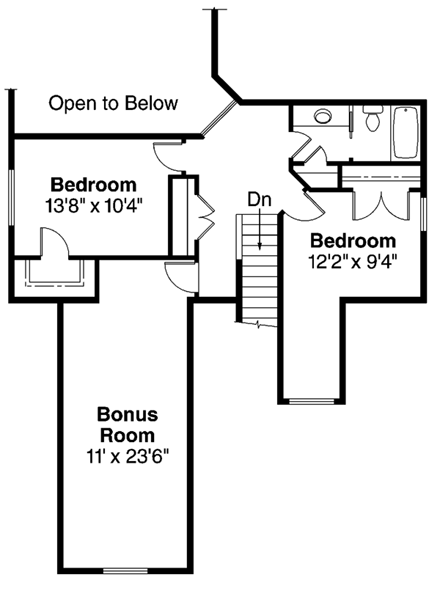 House Plan 69787 Second Level Plan