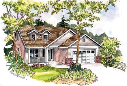 Contemporary Country Farmhouse Elevation of Plan 69788