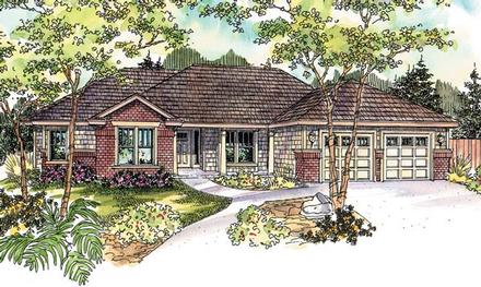Contemporary One-Story Ranch Elevation of Plan 69793
