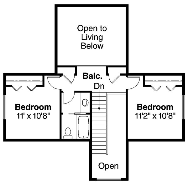 Bungalow Contemporary Country Craftsman Level Two of Plan 69796