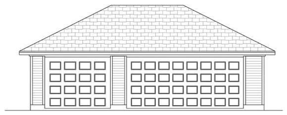 Garage Plan 69900 - 3 Car Garage Elevation