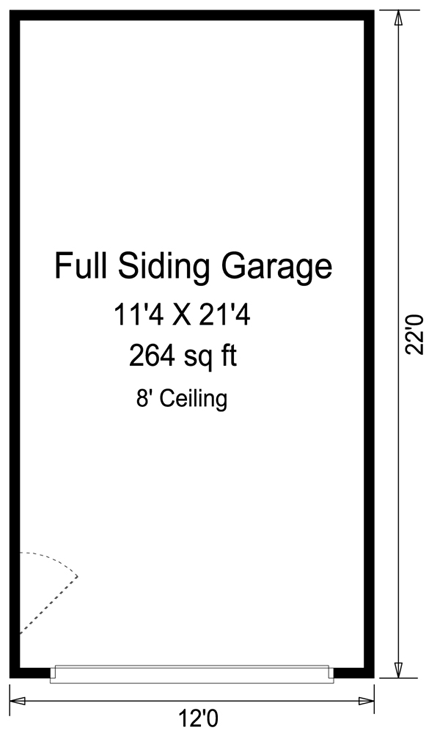 Garage Plan 69902 - 1 Car Garage First Level Plan