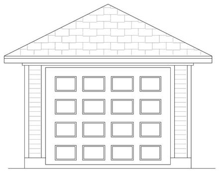 Garage Plan 69902 - 1 Car Garage Elevation