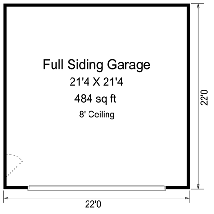Garage Plan 69904 - 2 Car Garage First Level Plan