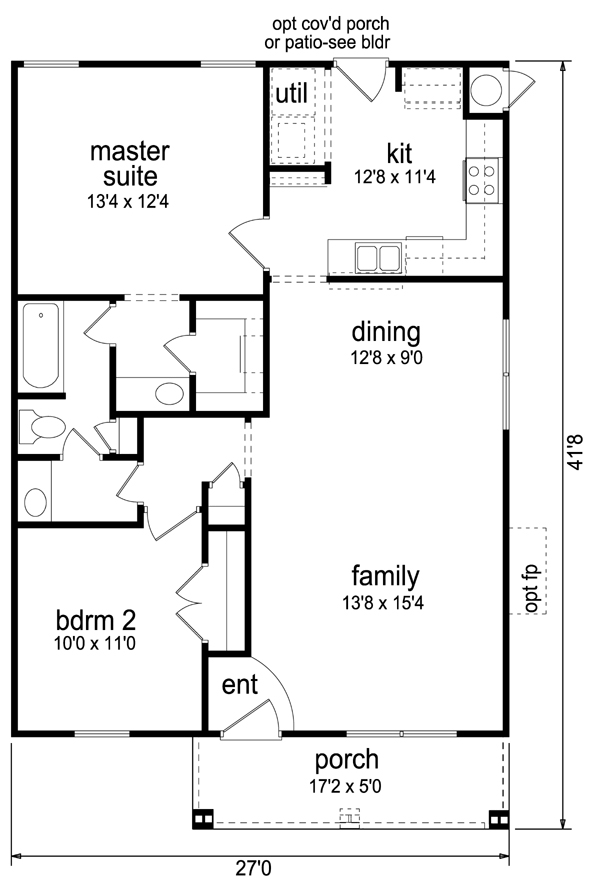 Cottage Craftsman Level One of Plan 69906