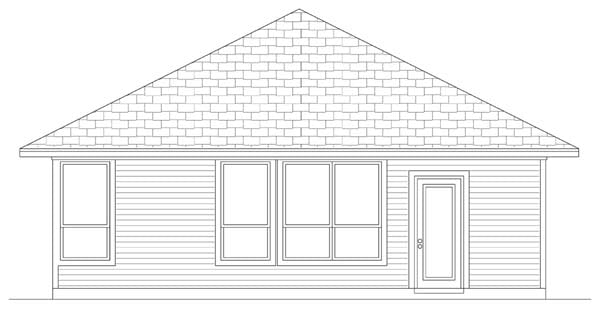 Craftsman Rear Elevation of Plan 69910