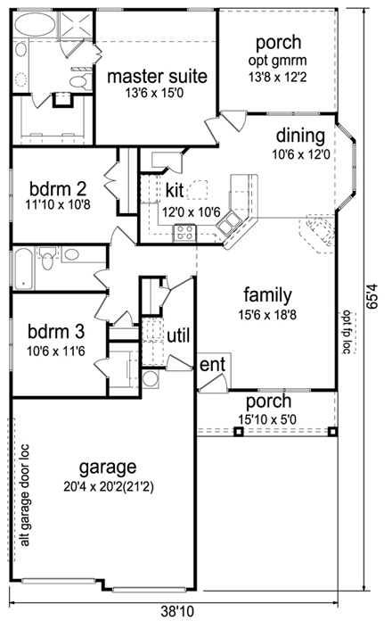 House Plan 69912 First Level Plan