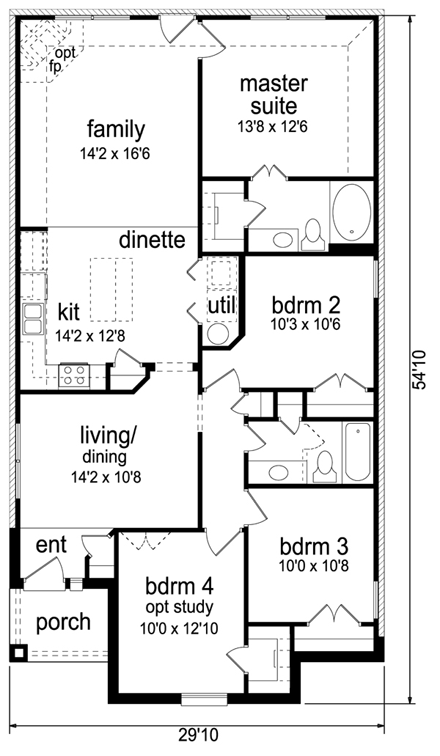 House Plan 69914 First Level Plan