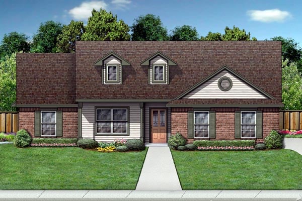 Plan 69918 | Traditional Style with 3 Bed, 2 Bath, 2 Car Garage