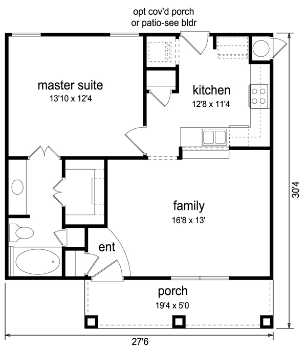 Cottage Craftsman Level One of Plan 69937