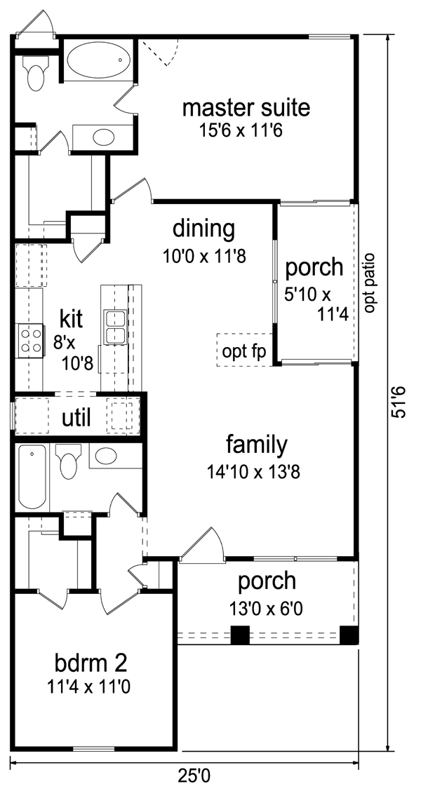 Cottage Craftsman Level One of Plan 69938