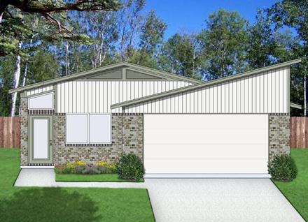 Contemporary Cottage Elevation of Plan 69941