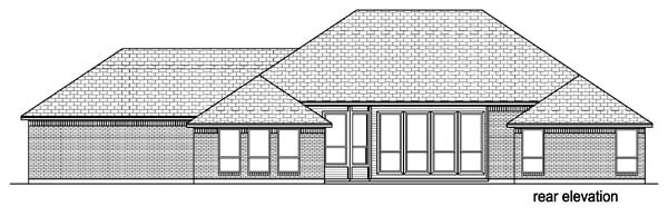 European Traditional Rear Elevation of Plan 69949