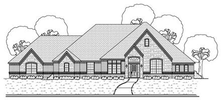 European Traditional Elevation of Plan 69952