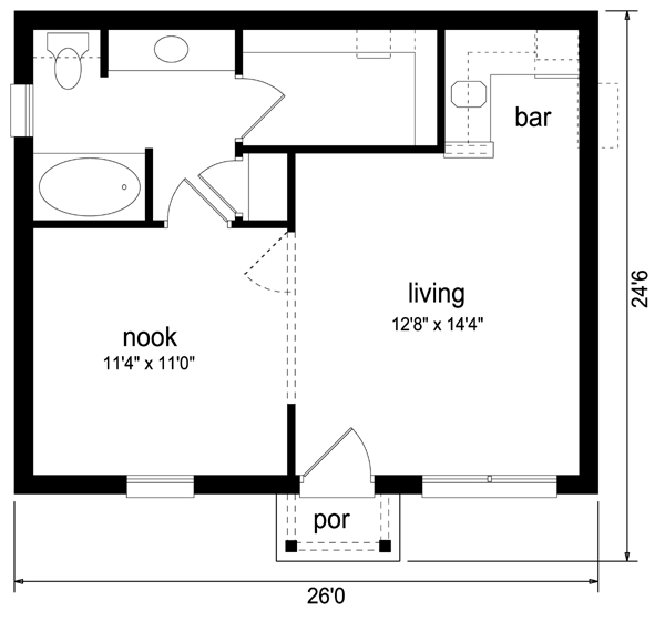 Cottage Level One of Plan 69981