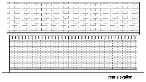 Cottage Rear Elevation of Plan 69981