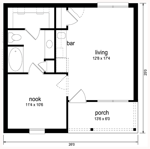 Cottage Level One of Plan 69982