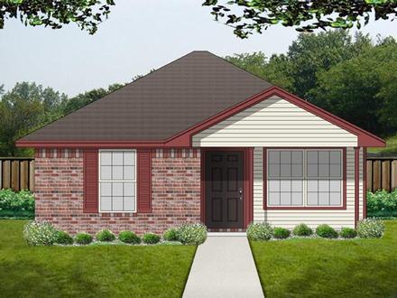 Cottage Elevation of Plan 69982