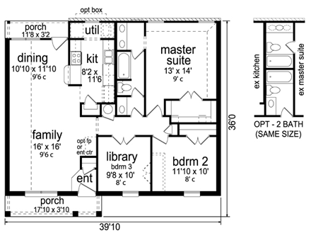 House Plan 69987 First Level Plan