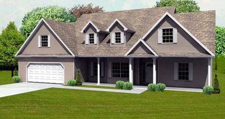 Cape Cod Elevation of Plan 70132