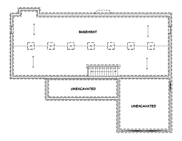 Traditional Lower Level of Plan 70138