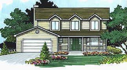 Cape Cod Elevation of Plan 70413