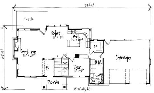 Cottage Level One of Plan 70423