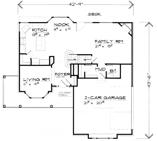 Contemporary Level One of Plan 70424