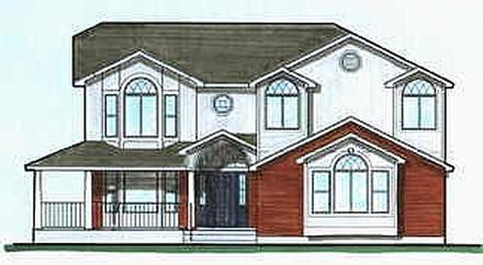 Contemporary Elevation of Plan 70424