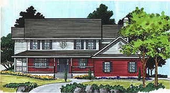 House Plan 70432 Elevation