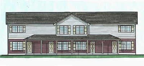 Multi-Family Plan 70451 Elevation