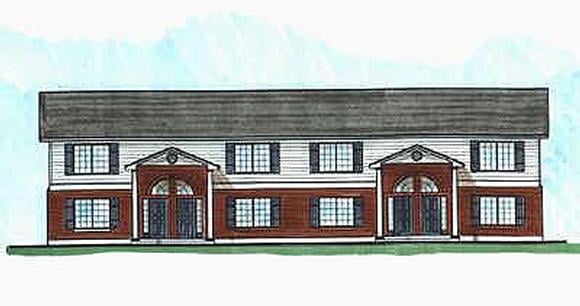 Multi-Family Plan 70453 Elevation