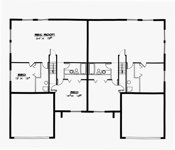 Traditional Lower Level of Plan 70460