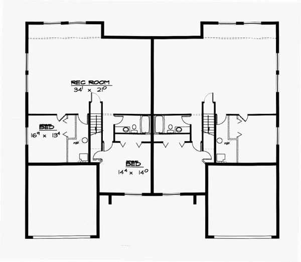 Traditional Lower Level of Plan 70461