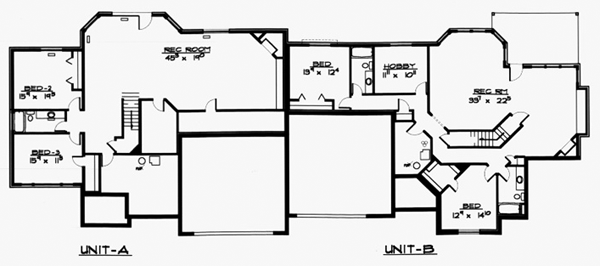 Traditional Lower Level of Plan 70462