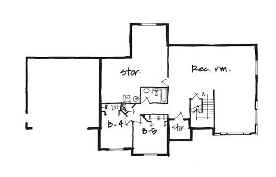 Traditional Lower Level of Plan 70480