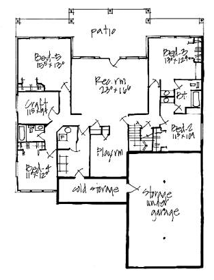 Traditional Lower Level of Plan 70484