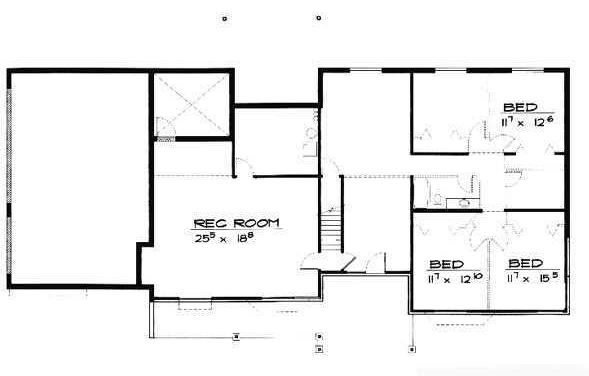 Traditional Lower Level of Plan 70485