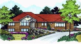 Traditional House Plan 70496 with 2 Beds, 2 Baths, 3 Car Garage Elevation Traditional House Plan 70496 with 2 Beds, 2 Baths, 3 Car Garage Elevation