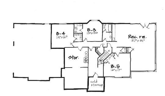 Traditional Lower Level of Plan 70500