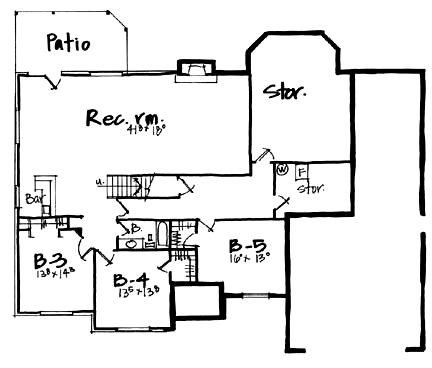 Traditional Lower Level of Plan 70503