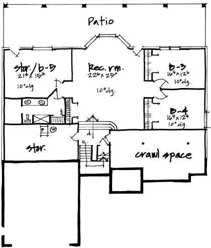 Colonial Lower Level of Plan 70505