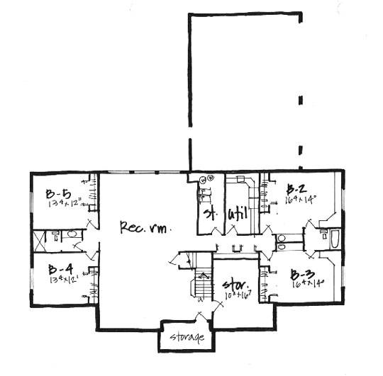Colonial Lower Level of Plan 70508