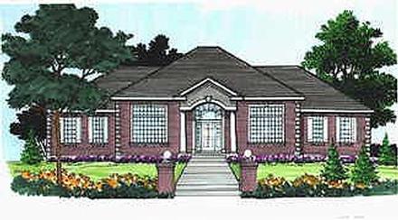 Colonial Elevation of Plan 70508