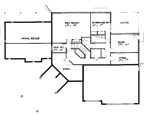 Traditional Lower Level of Plan 70511