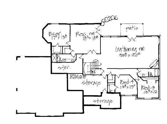 Traditional Lower Level of Plan 70515