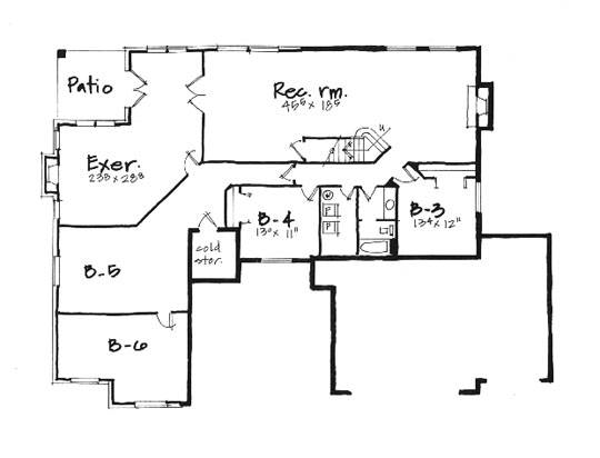Traditional Lower Level of Plan 70517
