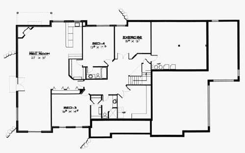 Traditional Lower Level of Plan 70518